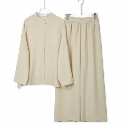 YM Calista Pants Set - Free/Plus Size