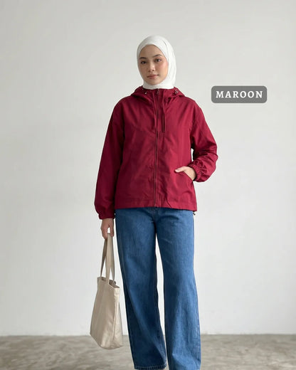 HW [TOP ONLY] Miley Plain Hoodie Jacket Windbreaker