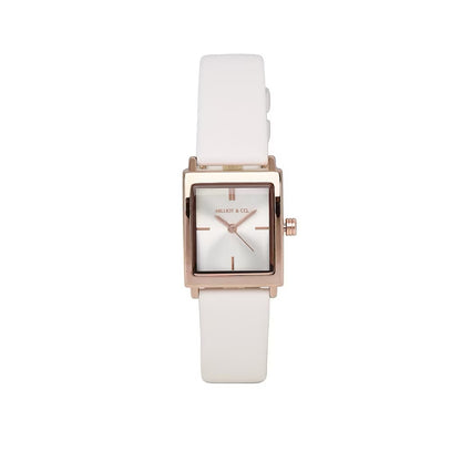 Milliot & Co Sima Leather/Steel Analog Watch