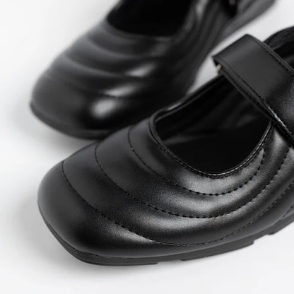 H2U Vince Leather Strap Flats