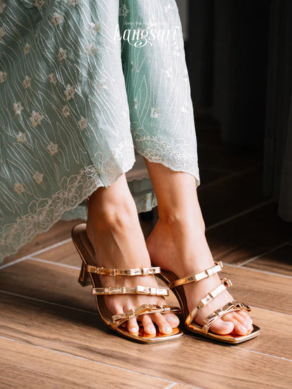 H2U Youka Ribbon Glossy Heels - Langsari I Collection