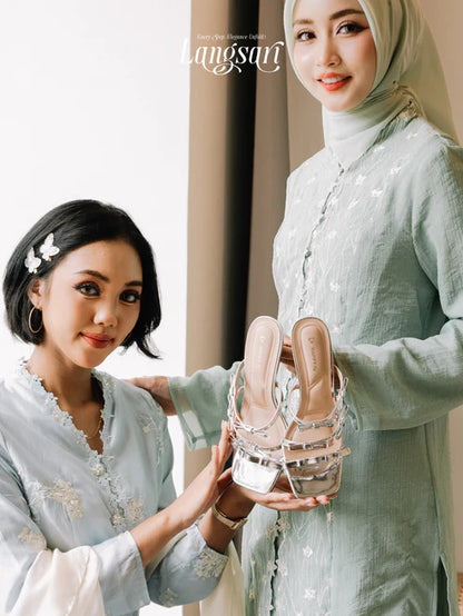H2U Youka Ribbon Glossy Heels - Langsari I Collection
