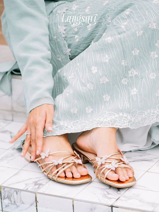 H2U Yugene Glitter Butterfly Sandals - Langsari I Collection