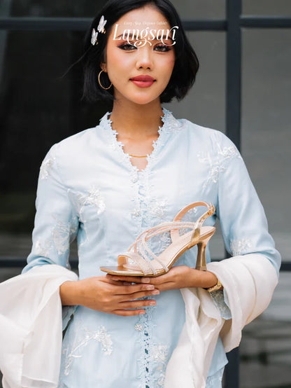 H2U Yvan Cross Slingback Heels - Langsari I Collection