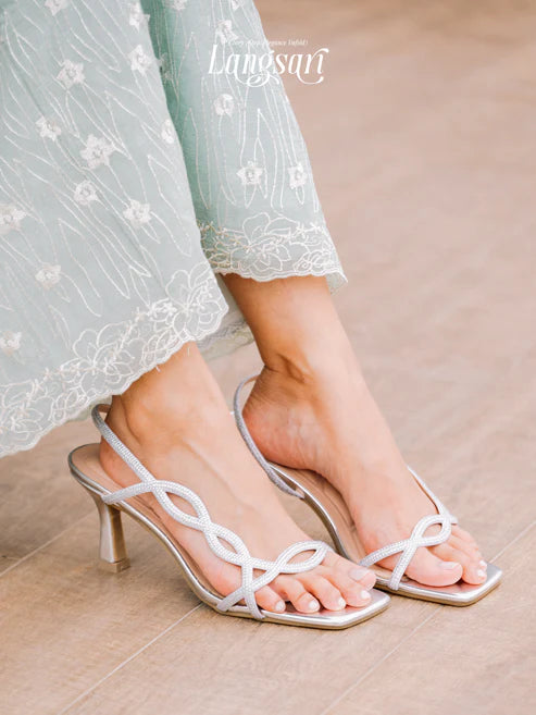 H2U Yuri Glitter Strap Heels - Langsari I Collection