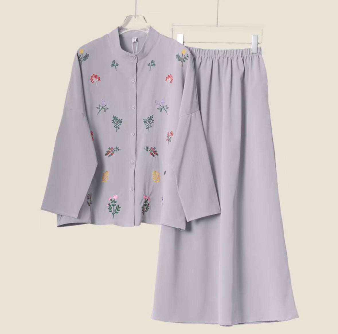 YM Bloom Set (Blouse & Skirt) - Free Size / Plus Size