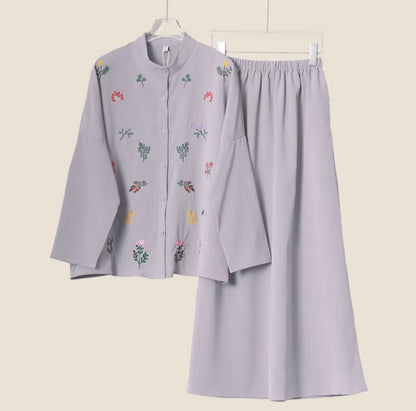 YM Bloom Set (Blouse & Skirt) - Free Size / Plus Size