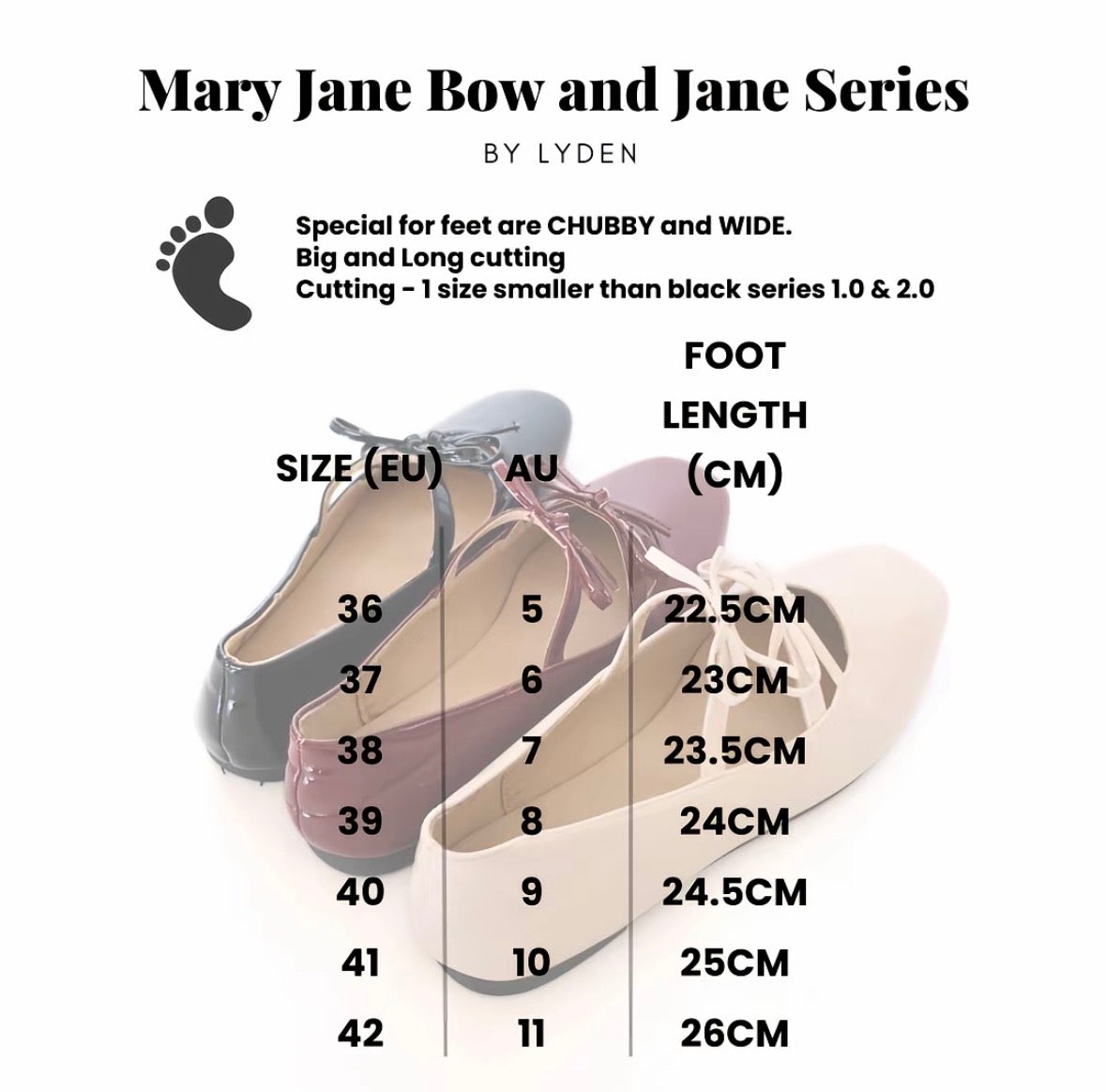 LYDEN Mary Jane Bow and Jane Flats