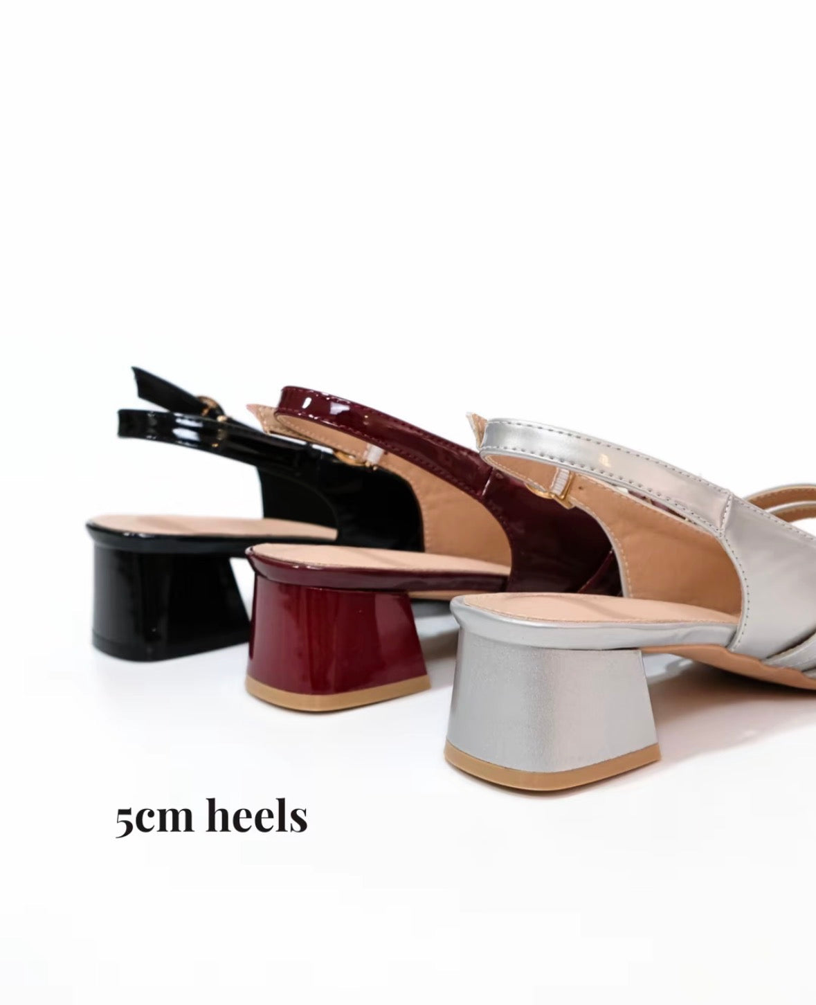 LYDEN Mary Jane Glossy Heels (5cm)