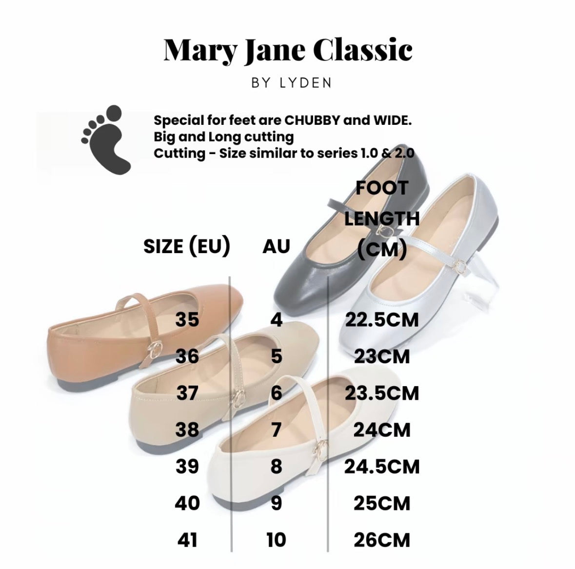 LYDEN Mary Jane Classic Series Flats