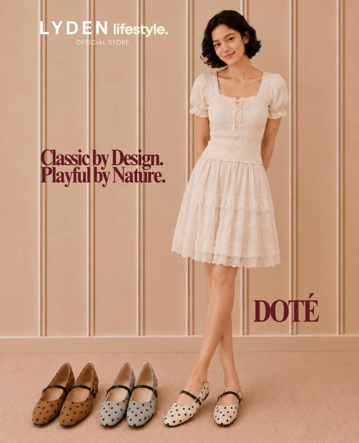 LYDEN Doté Strap Flats