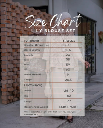 HW Lily Embroidery Velvet Blouse With Palazzo Skirt