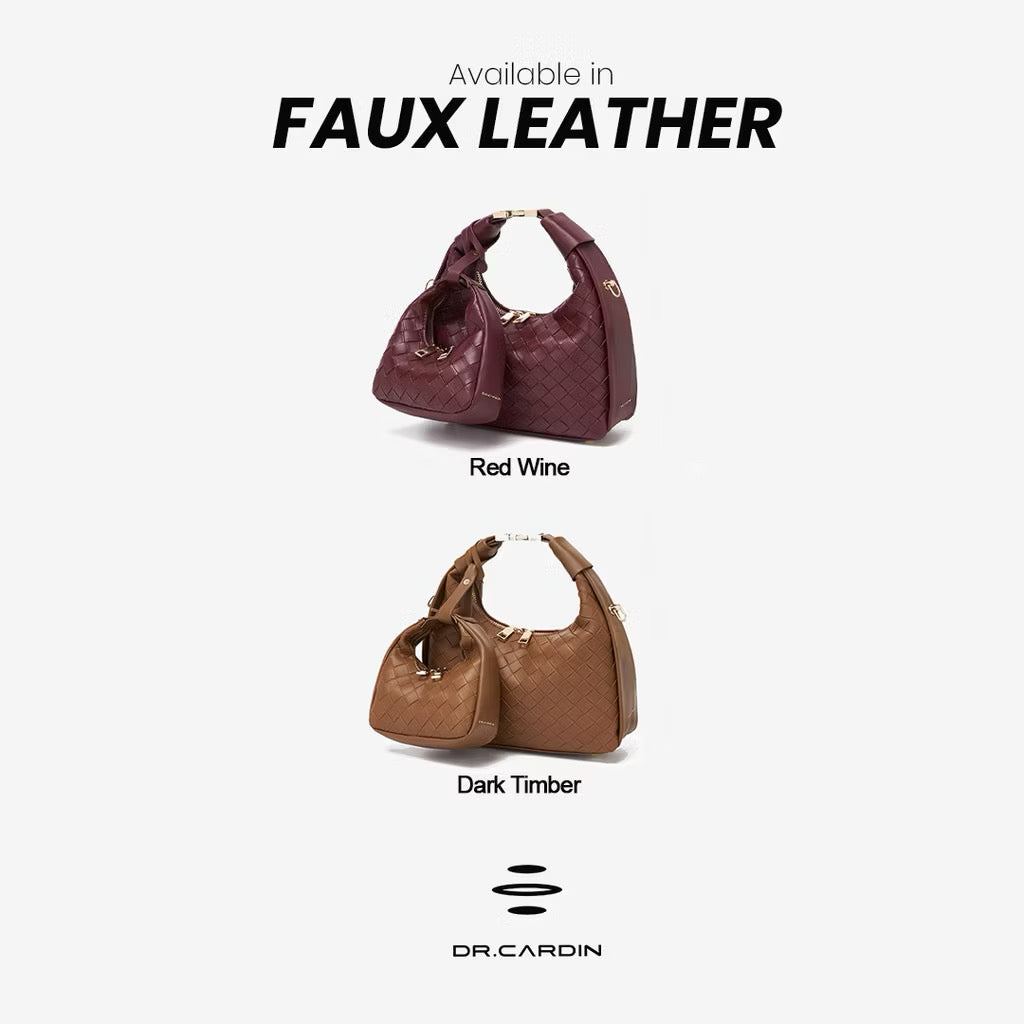 Dr Cardin [The Raya Table Collection] Women Dumpling Weave Sling Bag / Suede / Faux Leather BG-868