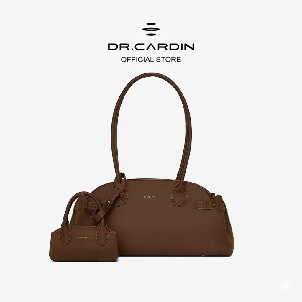 Dr Cardin Women Araya Shoulder Bag / Satin / Suede / Faux Leather BG-819