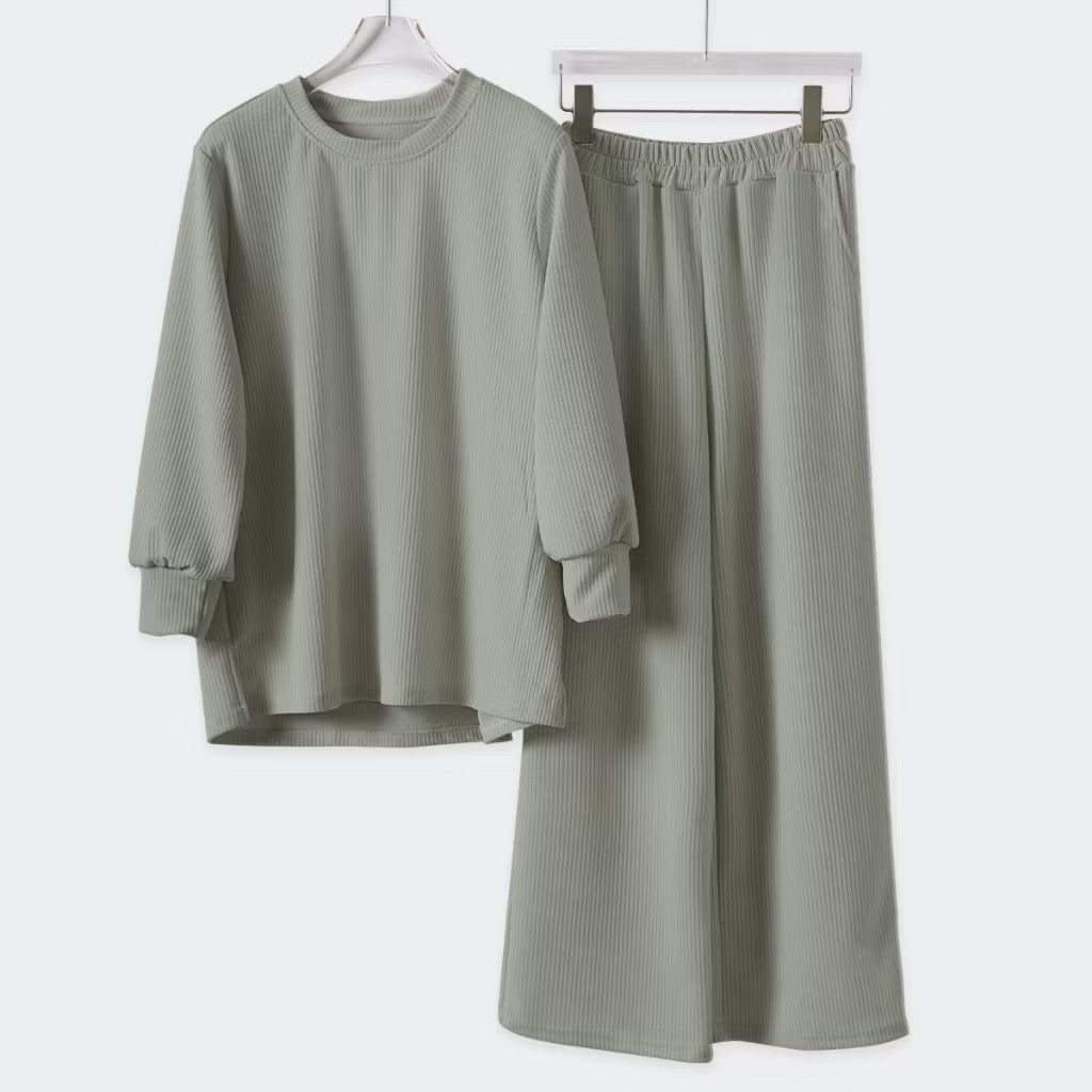 YM Sweatshirt Set (Blouse & Pants) - Free Size / Plus Size