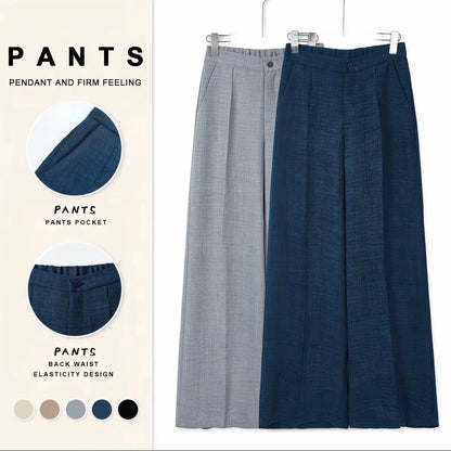 YM Easeflow Linen Oversized Wide Leg Pants