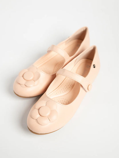H2U Holly Flower Strap Flats