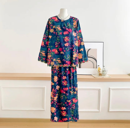 Baisanmy Casual Sulam Kurung Set