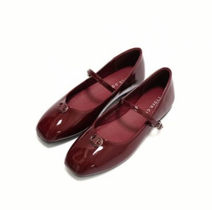 LYDEN Clara Glossy Strap Flats Series