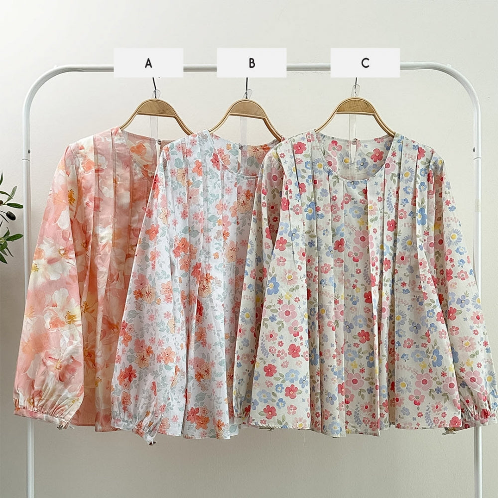 ABC Astrid Pleated Top