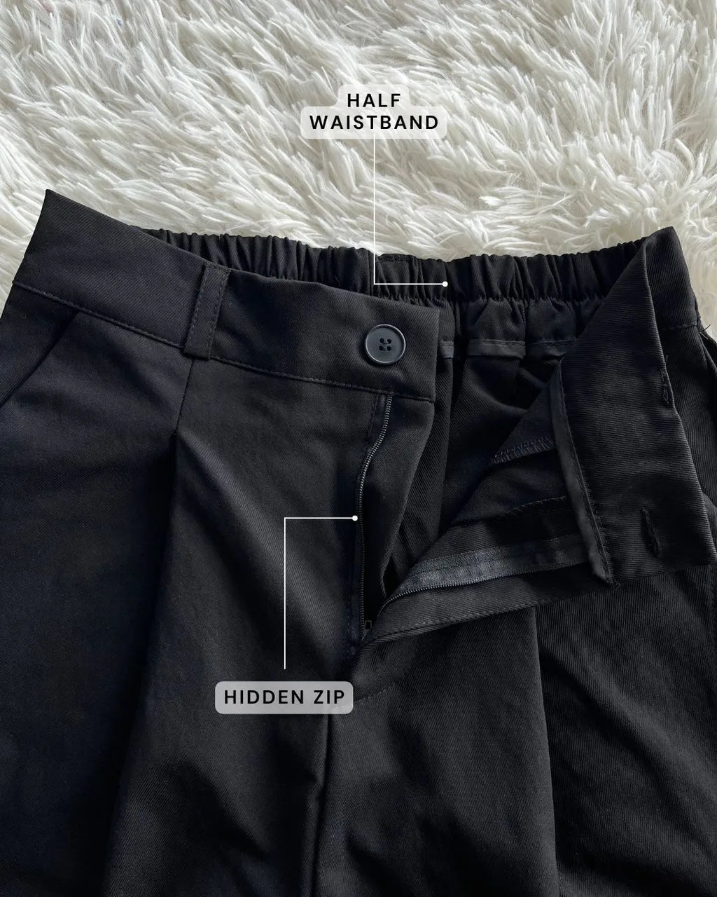 HW Zyha Cotton Slack Straight Cut Palazzo Long Pants