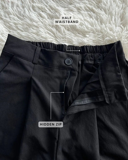 HW Zyha Cotton Slack Straight Cut Palazzo Long Pants