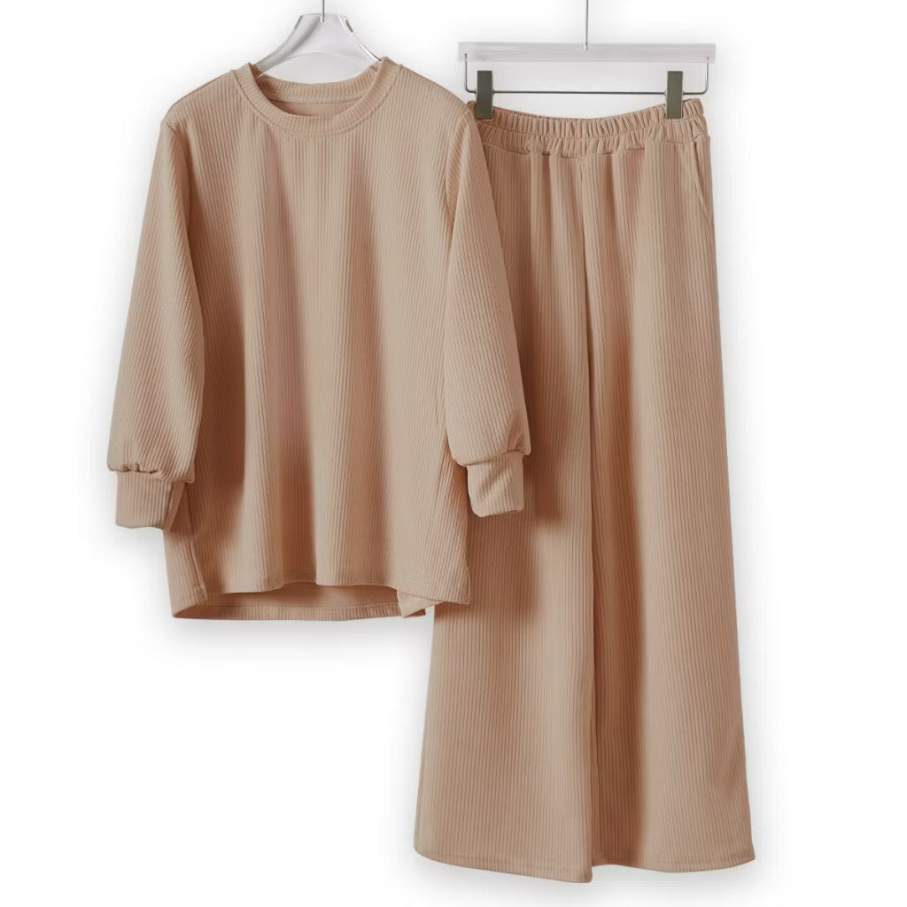 YM Sweatshirt Set (Blouse & Pants) - Free Size / Plus Size