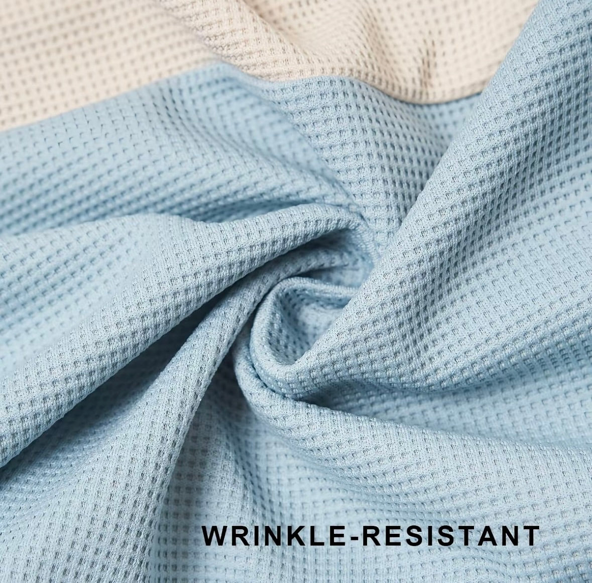 YM Unisex Stripe Polo Waffle Top