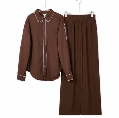 YM French Pant Set - Free/Plus Size