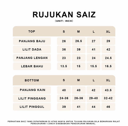 YM Maya Kurung Set - S-XL