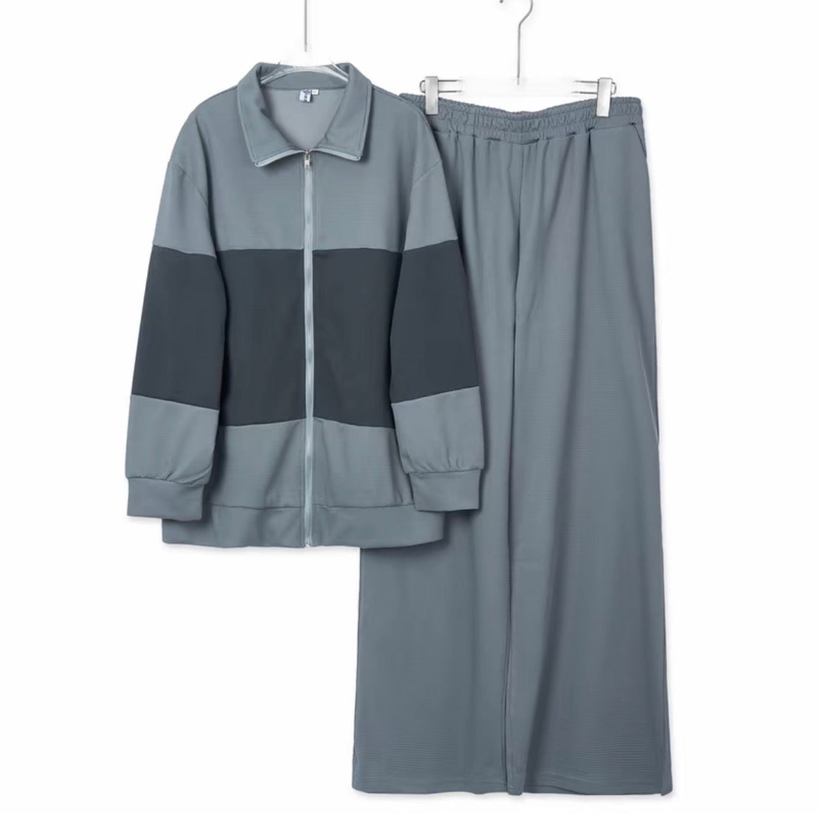 YM Two-Tone Pant Set (Free Size/Plus Size)