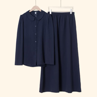 YM Yuri Set (Blouse & Skirt) - Free Size / Plus Size