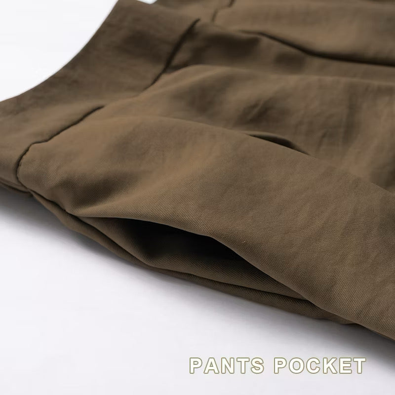 YM Renata Wide Leg Box Pleated Pants