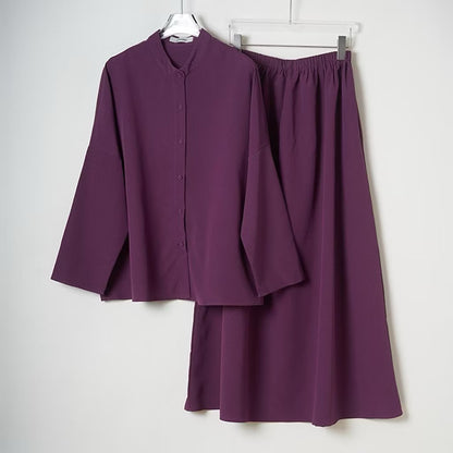 YM Sofea Set (Blouse & Skirt) - Free Size / Plus Size