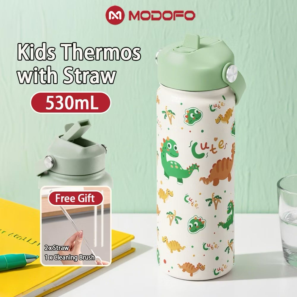MDF  Kids Tumbler Thermos With Straw Bottle 18oz/530ml