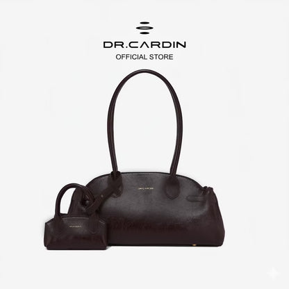 Dr Cardin Women Araya Shoulder Bag / Satin / Suede / Faux Leather BG-819