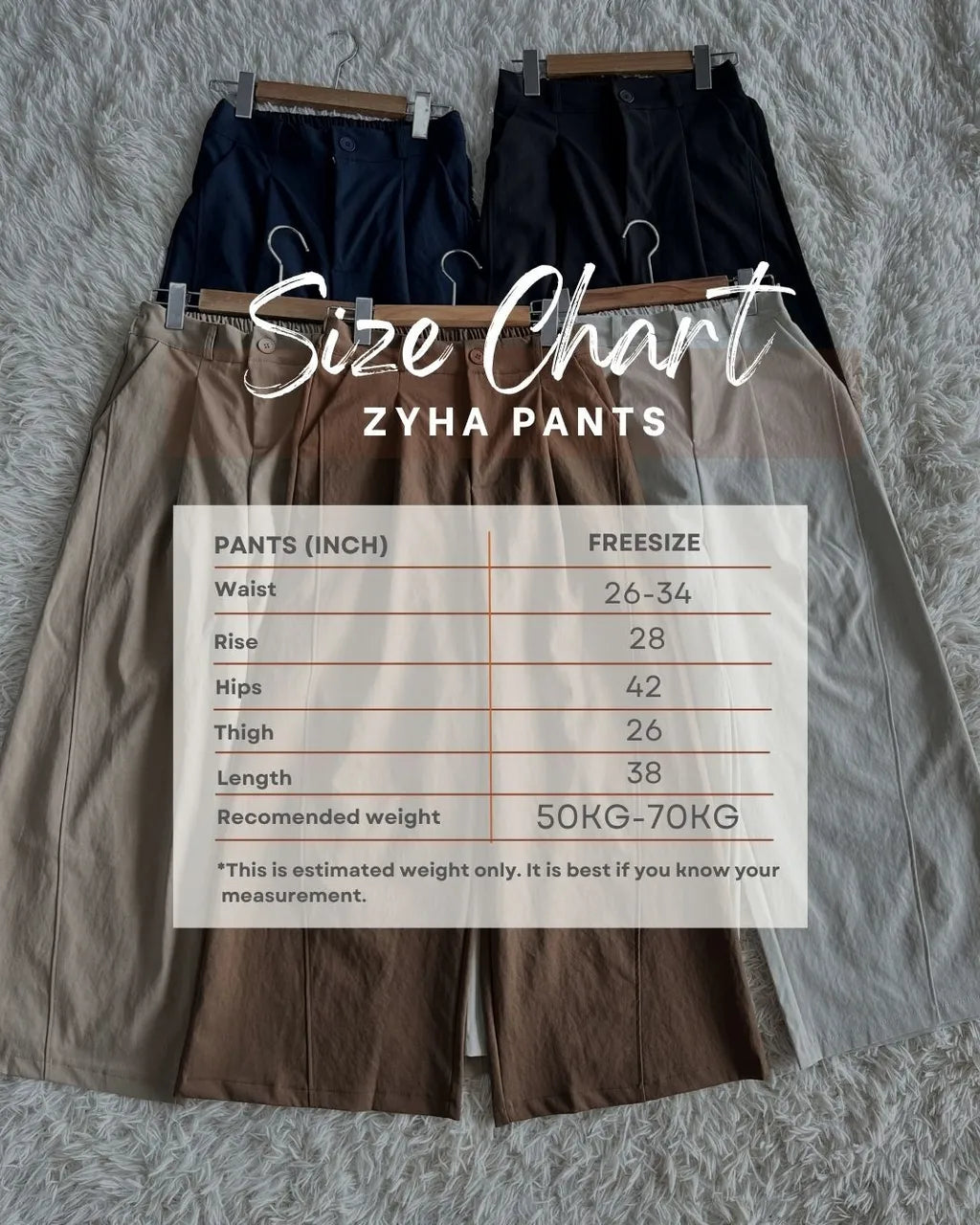 HW Zyha Cotton Slack Straight Cut Palazzo Long Pants