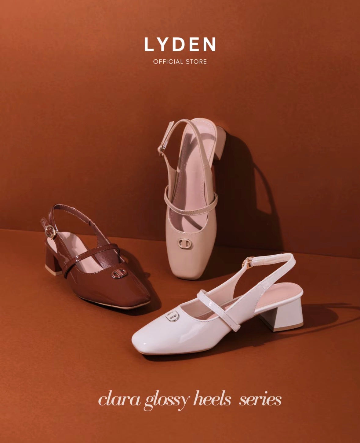 LYDEN Clara Glossy 5cm Pump Heels Series