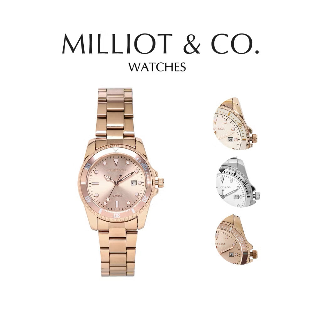 Milliot & Co Victoria Stainless Steel Strap Watch