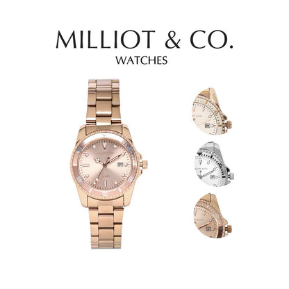 Milliot & Co Victoria Stainless Steel Strap Watch