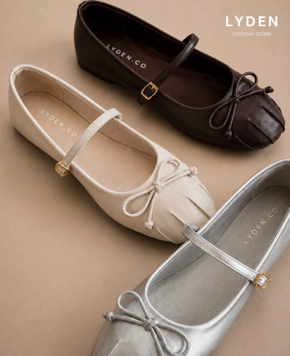 LYDEN Mary Jane Ballet Knot Strap Flats
