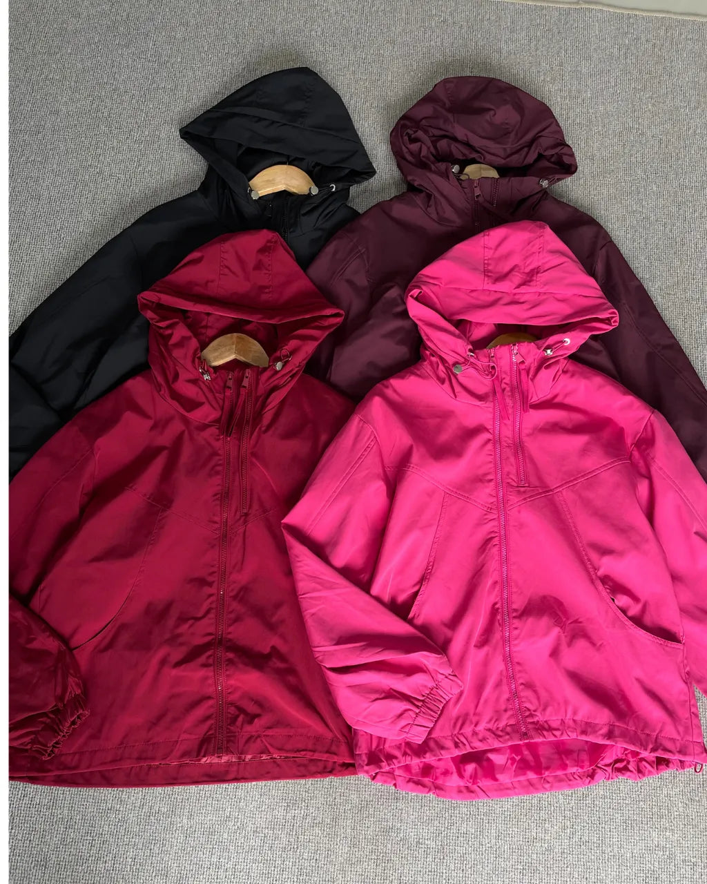 HW [TOP ONLY] Miley Plain Hoodie Jacket Windbreaker