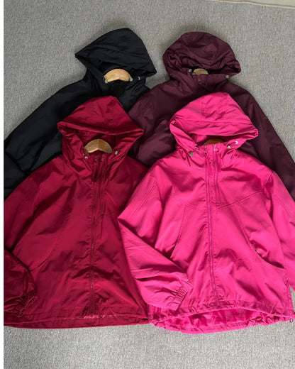 HW [TOP ONLY] Miley Plain Hoodie Jacket Windbreaker