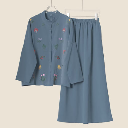 YM Bloom Set (Blouse & Skirt) - Free Size / Plus Size