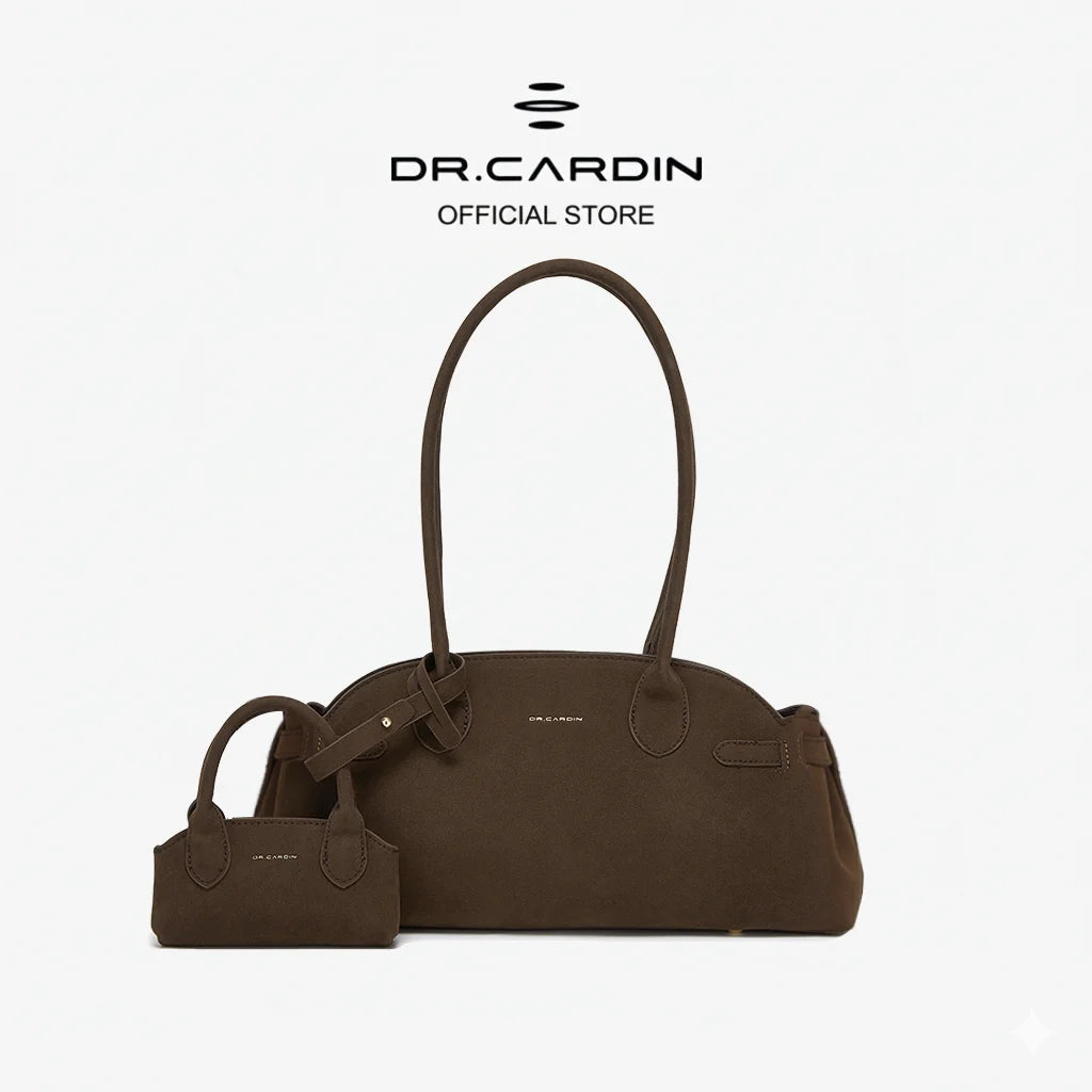 Dr Cardin Women Araya Shoulder Bag / Satin / Suede / Faux Leather BG-819