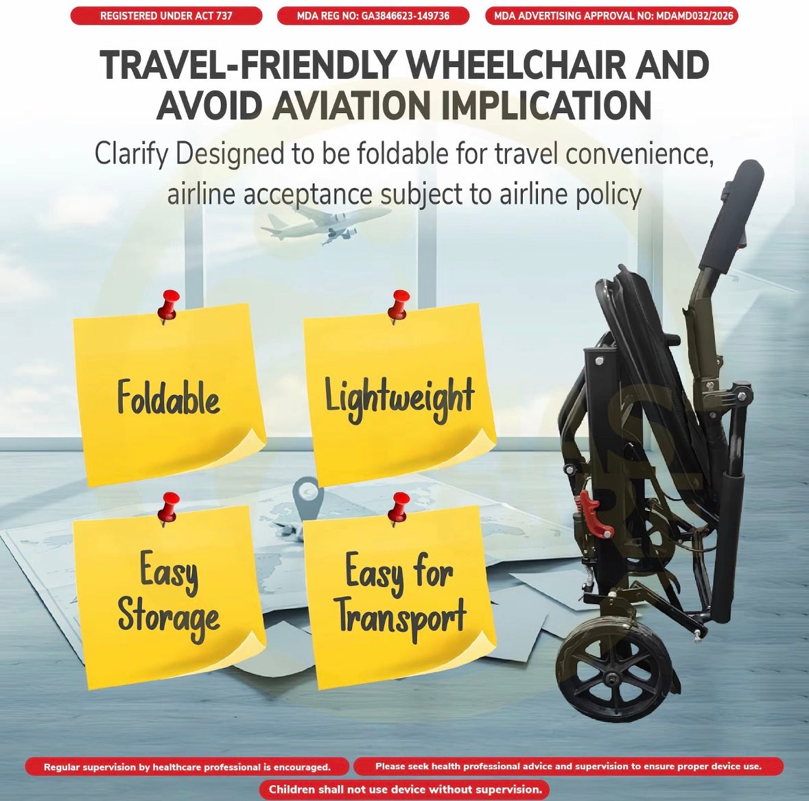 Travel Wheelchair 9kg (ETA 3-4 weeks)
