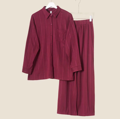 YM Ella Set (Blouse & Pants) - Free Size