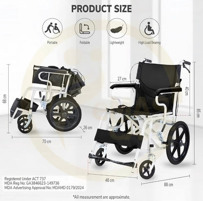 Wheelchair Lipat 10kg (ETA 3-4 weeks)
