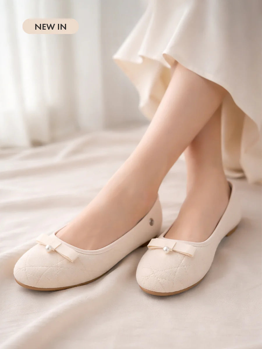 H2U Harper Suede Bow Flats