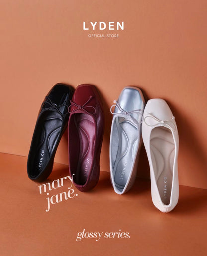 LYDEN Mary Jane Glossy Flats